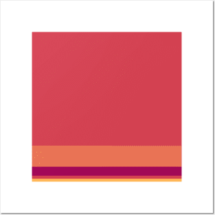 A perfect layout of Almost Black, Dark Fuchsia, Brick Red, Dark Peach and Pastel Orange stripes. Posters and Art